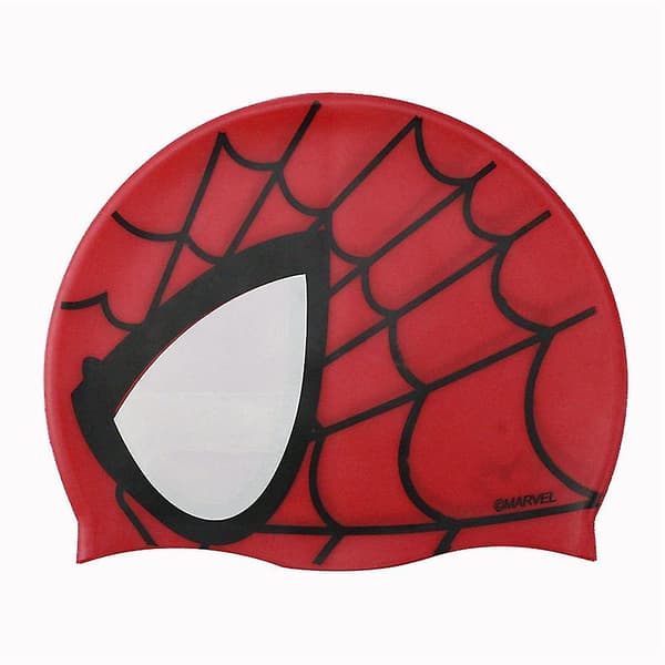 Barn Spiderman Silikon Badehette Barn Gutter Jenter Vanntett Svømmehette Red