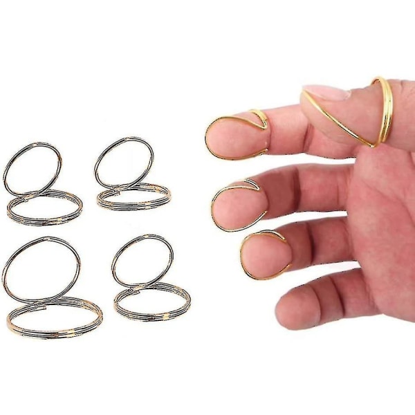 8 stk Guitar Dele Guitar Finger Picks Pushing Rustfrit Stål