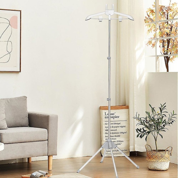 Steamer Stand - Folde Teleskop Tøj Dampholder Holder, Bøjle Til Dampning af Tøj, Damp Stativ Til Tøj Gray