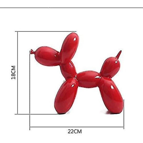 2024 Creative Resin Ilmapallo Koiran veistos Söpö eläinpatsas Moderni käsityöt Koristeet Lahjat Toimistotyöt