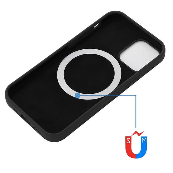 Stødsikkert Silikone Magsafe Cover til iPhone 14 Black