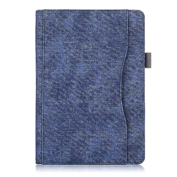 Deksel for Lenovo Tab M10 10.1 Tb-x605l Slim Folding Stand Flip Case Pu-lærdeksel for Lenovo Tab P10 Tb-x705l 10,1 tommers etuier Deep Blue