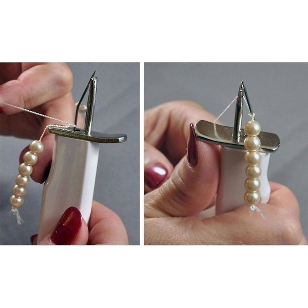 Helmien solmimistyökalu Luo turvallisia solmuja helmikorujen tekotyökalu itse tekemiseen koruihin Helminauhahelmikorutyökalut Valkoinen