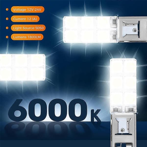 4 stk. H1 6000K Superhvite 80W LED-frontlyspærer Sett Tåkelys h1 led-frontlyspære Silver