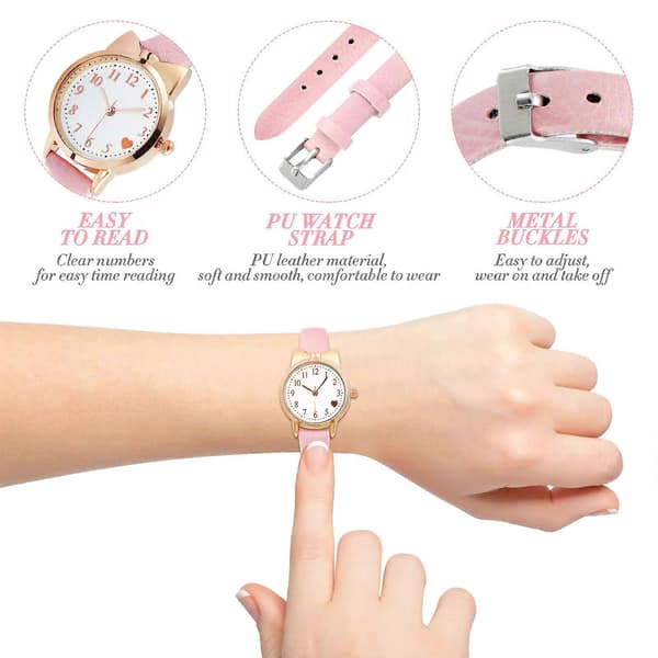 1 st barn analog klocka dekorativ armbandsur barn flickor klocka