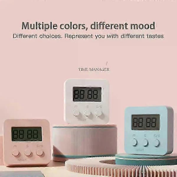 Digital Timer Påminnelse Timer Kök Bakning Student Doktorand Tentamen Fråga Studie Stoppur Fitness Timer Elektronisk Timer Pink