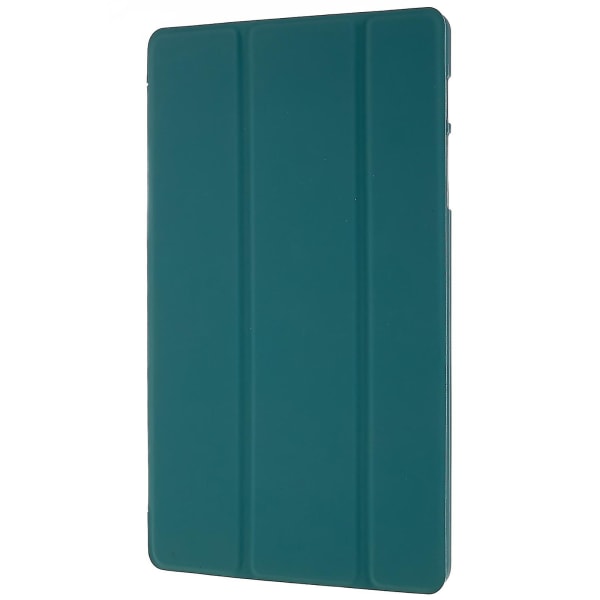 För Samsung Galaxy Tab A7 Lite 8,7-tums inre bikakedesign Anti-fall anti-scratch läder case Auto Wake/Sleep Cover med Tri-fold Stand Blackish Green