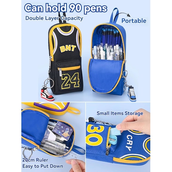 Pencil Pouch Basketball Jersey-formet med stor kapacitet og moderigtigt minimalisme