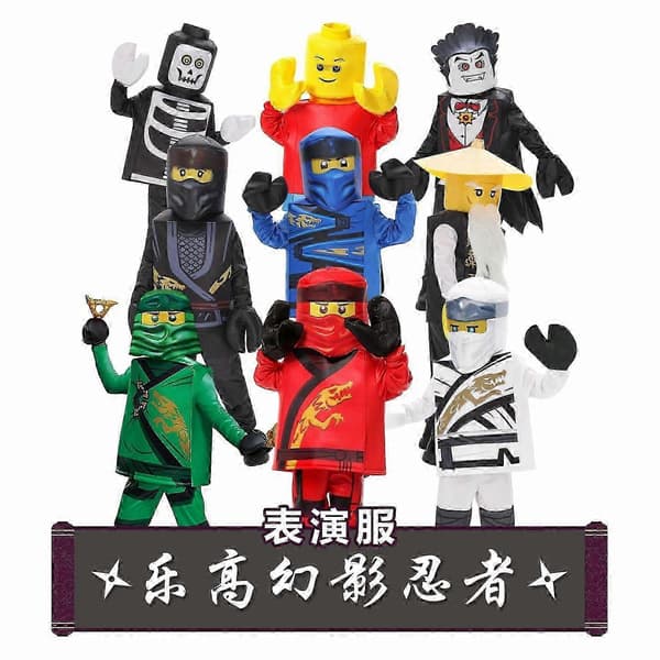Ninjago-asu Halloween Cosplay -asu Juhlaesitys Pehmeä Phantom Ninja M