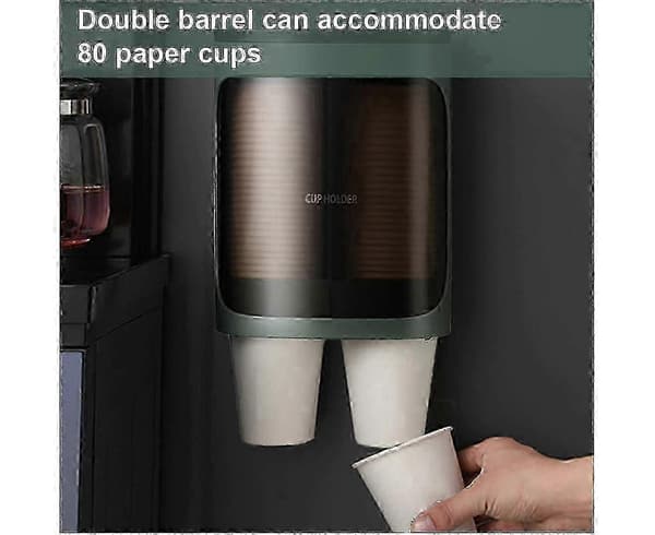 Koppdispenser for vanndispenser, kjøler eller vegg, festes med limplate