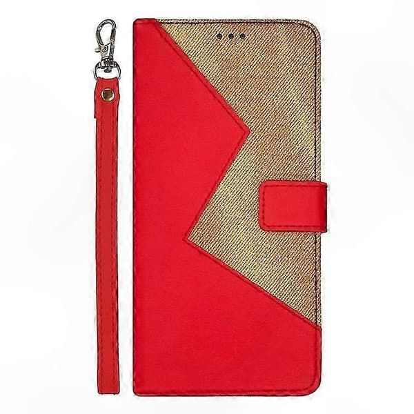 PU-läderfodral med kortfack för Fairphone 5 Red