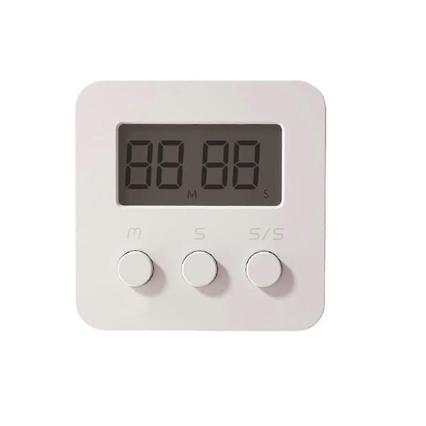 Digital Timer Påminnelse Timer Kök Bakning Student Doktorand Tentamen Fråga Studie Stoppur Fitness Timer Elektronisk Timer White