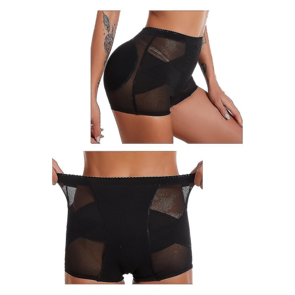 Damer Butt Lift Trosor Body Shaper Byxor Hip Enhancer Trosa Butt Lift Underkläder Black M