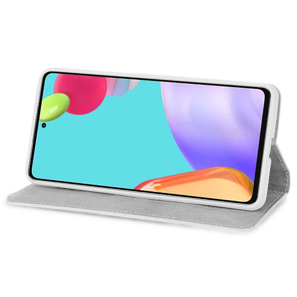 Glittrigt pulver Fullt skydd Phone case Stativ Cover till Samsung Galaxy A33 5G Silver Style C Samsung Galaxy A33 5G