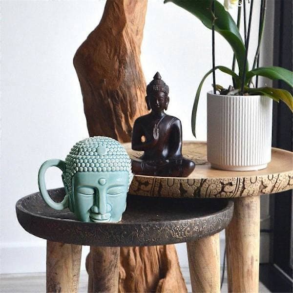 Kaffekopp Tathagata Buddha Form Slitesterk Buddha-hode Kopp Buddha Hode Kopp Keramisk Kopp