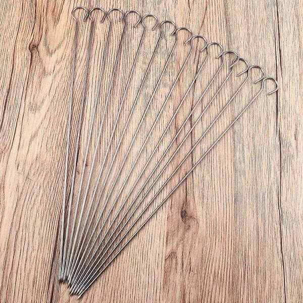Bakekrok Ni Form Rustfritt Stål Rund Bakepinne for Grill 25 Stk