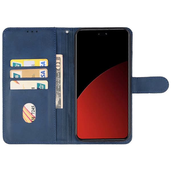 Læder telefoncover til Xiaomi Civi 4 Pro Blue