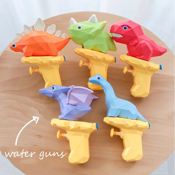 Dinosaur Vannpistol for Barn Mini Tegneserie Vannpistoler Utendørs Strand Skyting Basseng Leke Sommerleke Stegosaurus Water Gun