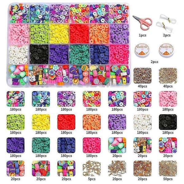 24 Grid Blød Ler Bløde Keramiske Perler Diy Sæt Boks Håndlavet Diy Perlesæt