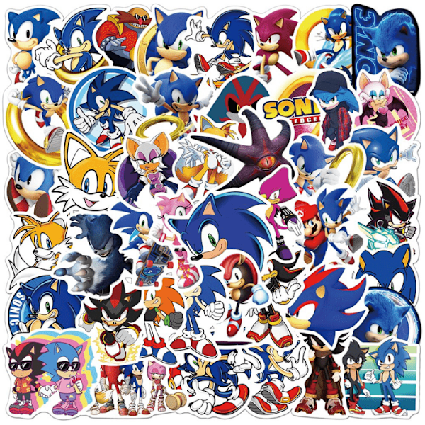 50 stykker Sonic Stickers / Stickers xixl 1-Pack