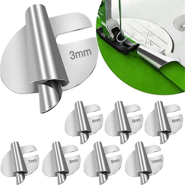 Fållvikarfot Universal 5st/förpackning 6mm-10mm Böjd Scroll, Symaskin Pressarfot Fållvikarfot