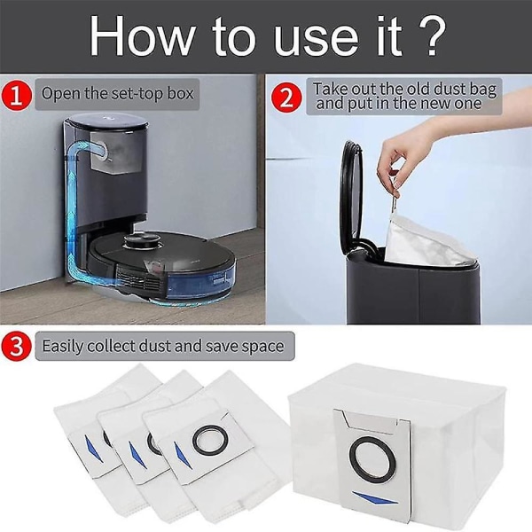 For Ecovacs Deebot X1 Omni støvposetilbehør Robotstøvsuger