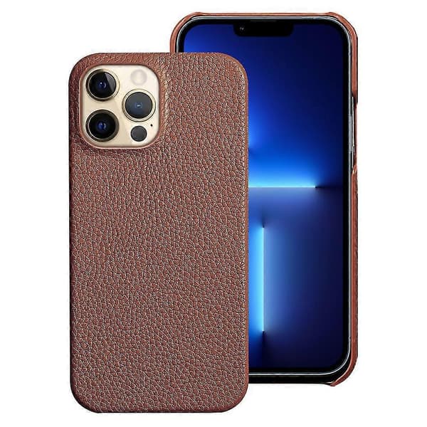 Ekte skinntelefondeksel til iPhone 13 13pro 13pro Max 13 Mini bakdeksel Auburn iPhone 13