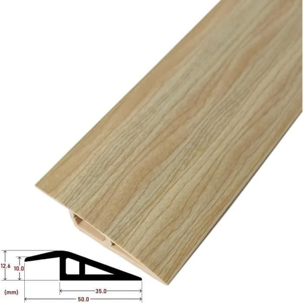 PVC Threshold Ramps, Threshold Bars, Threshold Reducers, Self-Adhesive Floor Transition Strips, Compensation Profile, 100 cm x 1 cm