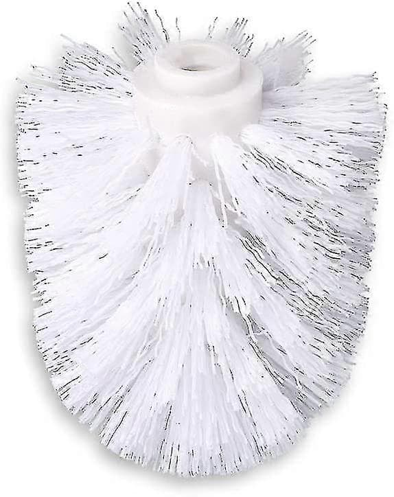 6 stk Toalett Erstatningsbørstehode Hvite Erstatningsbørster Diameter 8cm White 6pcs