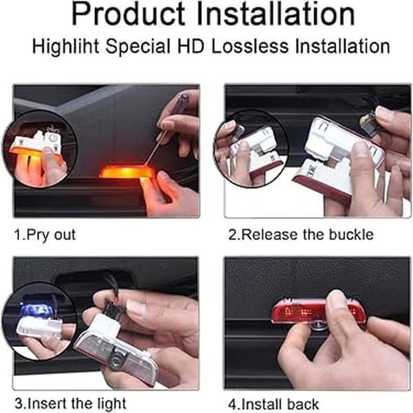 4-pack Benz bildörrslampor, dörrlogoljusprojektor LED-lampa