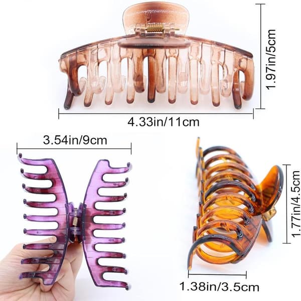 6 ison hiusklipsin setti, naisten hiusklipsit 11 cm, kynsihairklipsit