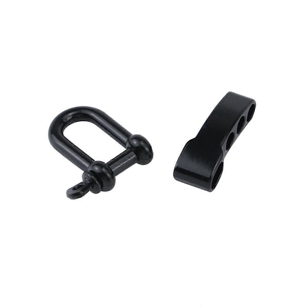 10 st Paracord Armband Schackelspänne, Bågankare Schackel Lås D Schackel Clip Justerbar för Överlevnadsarmband Black