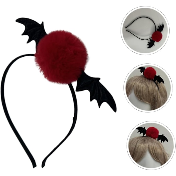 Halloween Pandebånd med Flagermushoved - Flagermuskostume til Halloween - Cosplay Pandebånd - Halloween Hovedbeklædning - Spindel Pandebånd - Flagermus Hovedbeklædning