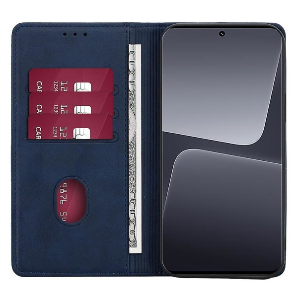 Phone case Xiaomi Poco F5 Pro 5G/Redmi K60 Pro 5G/K60 5G, Calf Wallet Stand cover Blue Style B Xiaomi Redmi K60 Pro 5