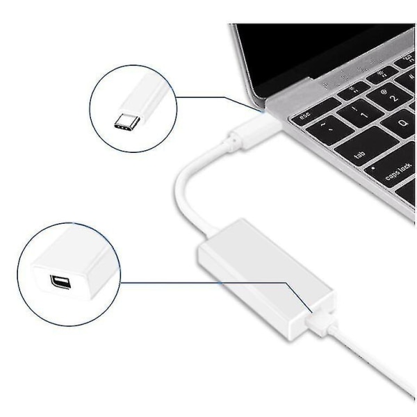 Thunderbolt 3 till Thunderbolt 2 Adapter Typ C-kabel USB för Macbook Air Pro - 1x