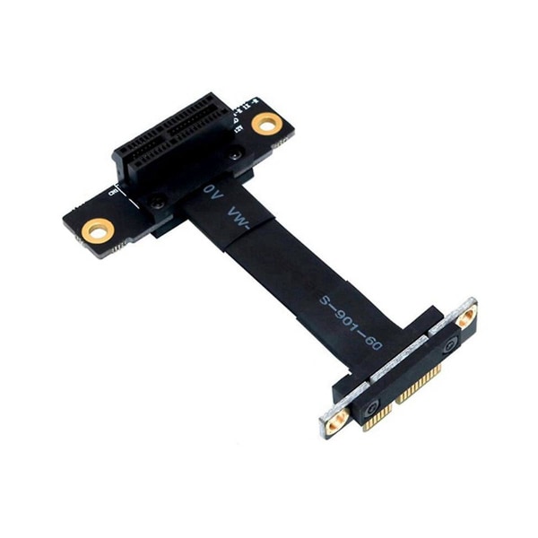 Pcie X1 Riser Cable Dual Right Pcie 3.0 X1 - X1 jatkokaapeli 8gbps Pci 1x Riser Card Ribbon Ext As Shown