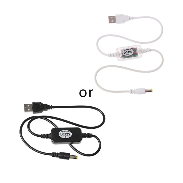 USB Power Boost Line för likström 5v till likström 12v USB -omvandlare Adapterkabel Plugg Ac