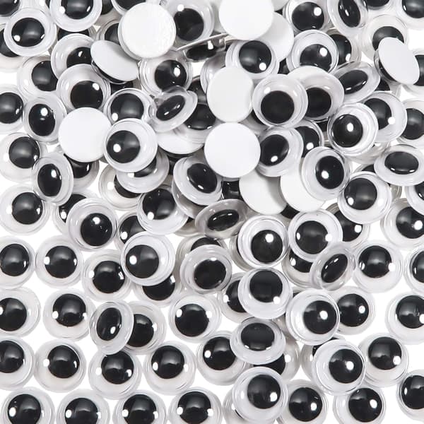 300 stk 8mm selvklebende plastøyne