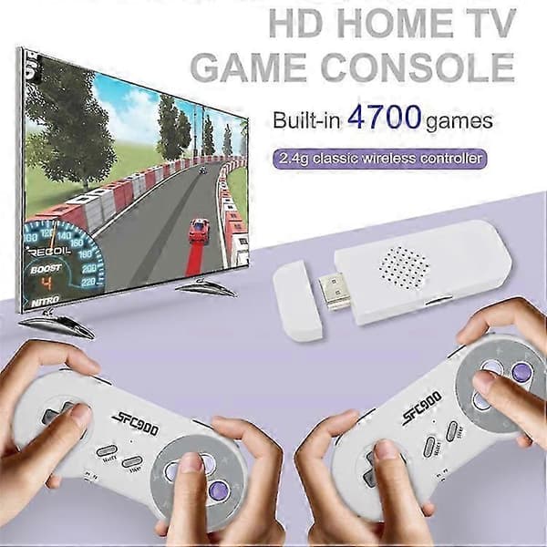 SF900 4700 spil trådløs spilkonsol klassisk videospilcontroller HDMI-udgang Game Stick til TV-computer