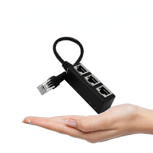 Splitter Ethernet Rj45 Kabeladapter 1 Hann Til 2/3 Hunn Port Lan Nettverkskontakt Ledning Ethernet Rj45 Kabeladapter