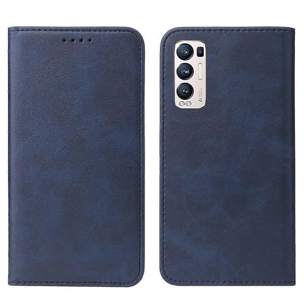 Magnetisk læder telefoncover til OPPO Reno5 Pro+ Blue