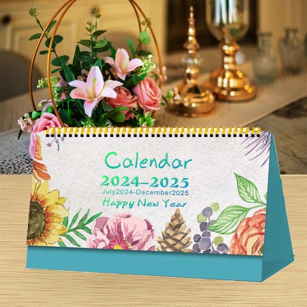 2024-2025 Engelsk Forenklet Skrivebords Kalender A