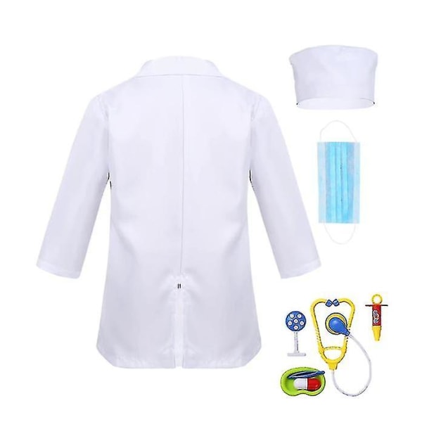 100-160 Cm Barn Doktor Sjuksköterska Uniform Cosplay för pojkar Flickor Halloween Carnival Fancy Party -aa 140-150cm height