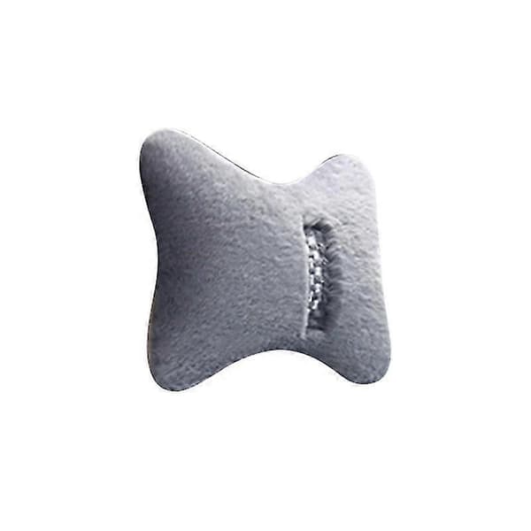 12V Universal Uppvärmd Sittdyna/Nackkudde Elektrisk Bilstolsdyna Varm Gray Headrest