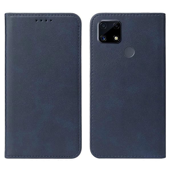 Magnetisk læder telefoncover til Realme C25s Blue