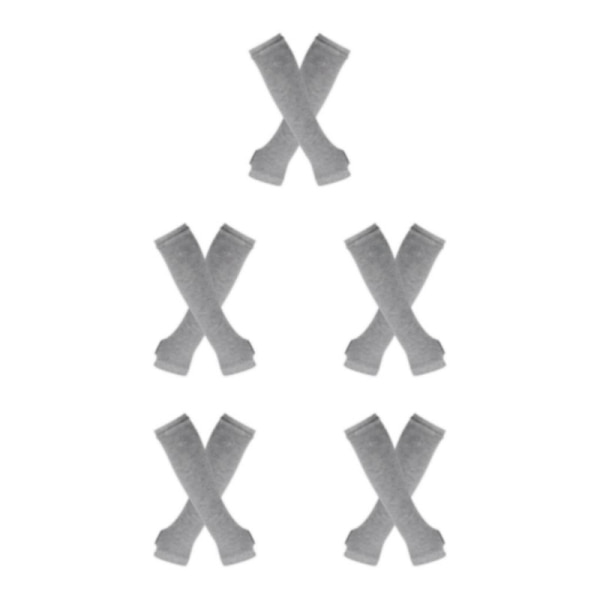 1/2/3/5 Knæstrømper til tykke lår - Nemme at have på og i lys grå light gray 5Set