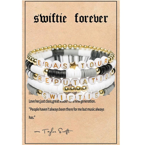 5 Pack Taylor Swift Friendship Rannekoru Asut Korut Asusteet Ts Konsertti Inspiroidut Rannekorut Lahjat Swiftie-faneille Black Gray White