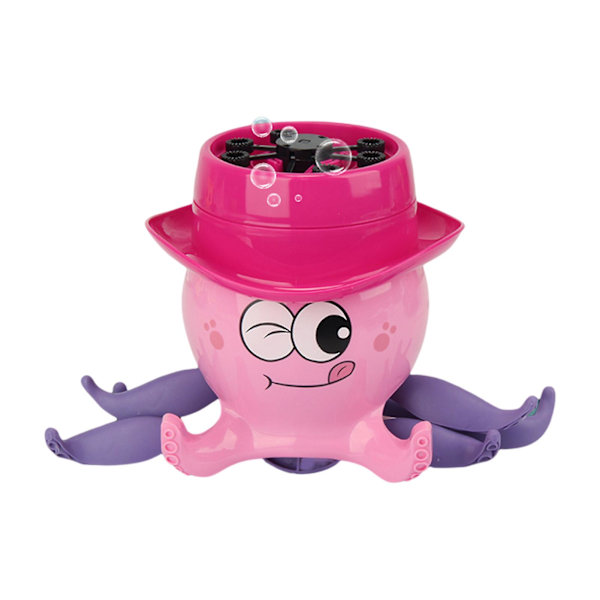 Söta nyckelpigor/bläckfisk Automatisk Bubble Maker Uppladdningsbar Bärbar Bubble Maker Leksak För Barn Pojke Flicka Pink Octopus