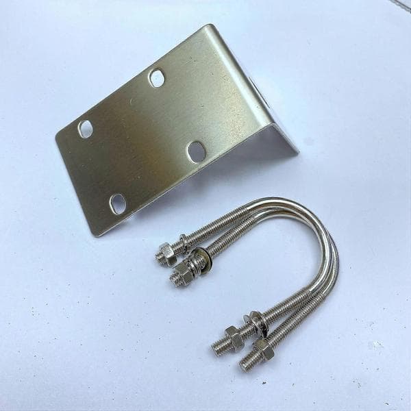 Universal rustfrit stål UHF VHF CB antenne monteringsbeslag med U-formet design til mobil- og lastbilbrug Silver