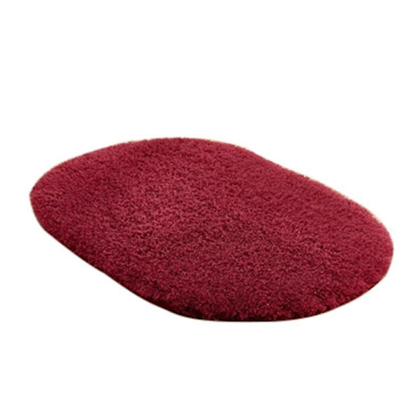 Vettä imevä soikea pehmo liukumaton lattiamatto matto Olohuoneen ovimatto matto Jikaix Wine Red 30*50cm